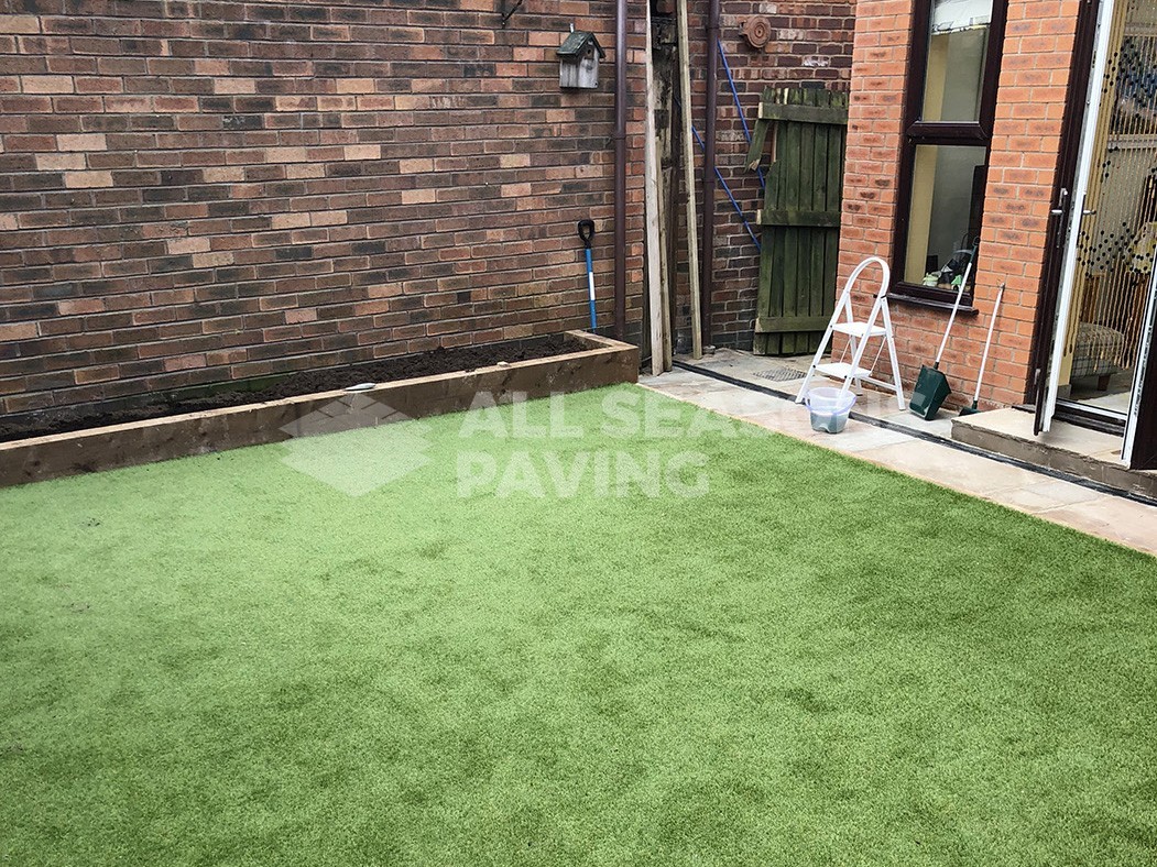 artificial lawn/grass and landscaping job done in lancashire in preston