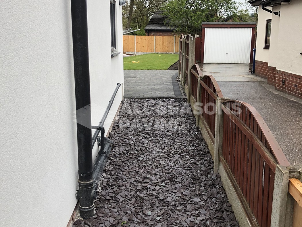 Alley view of Block Paving Driveway Shannon Slate in Preston, Lancashire