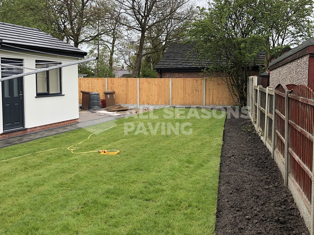 Back Garden of Block Paving Driveway in Preston, Lancashire