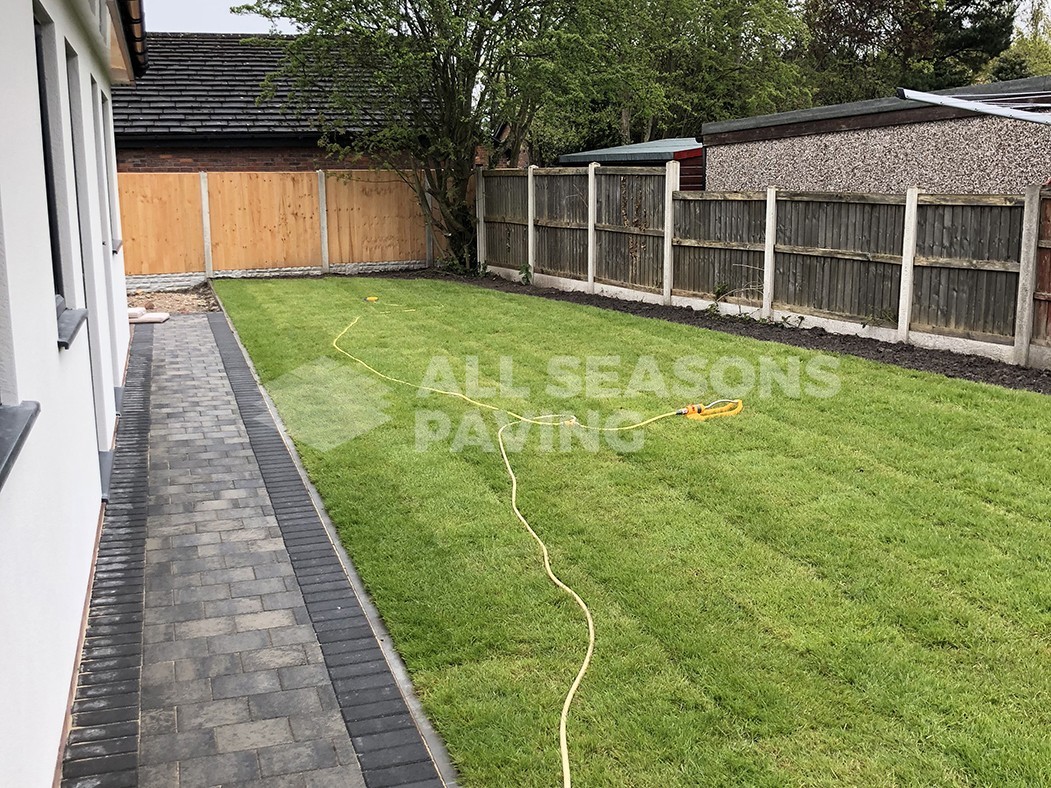 Grass with Block Paving Driveway in Preston, Lancashire