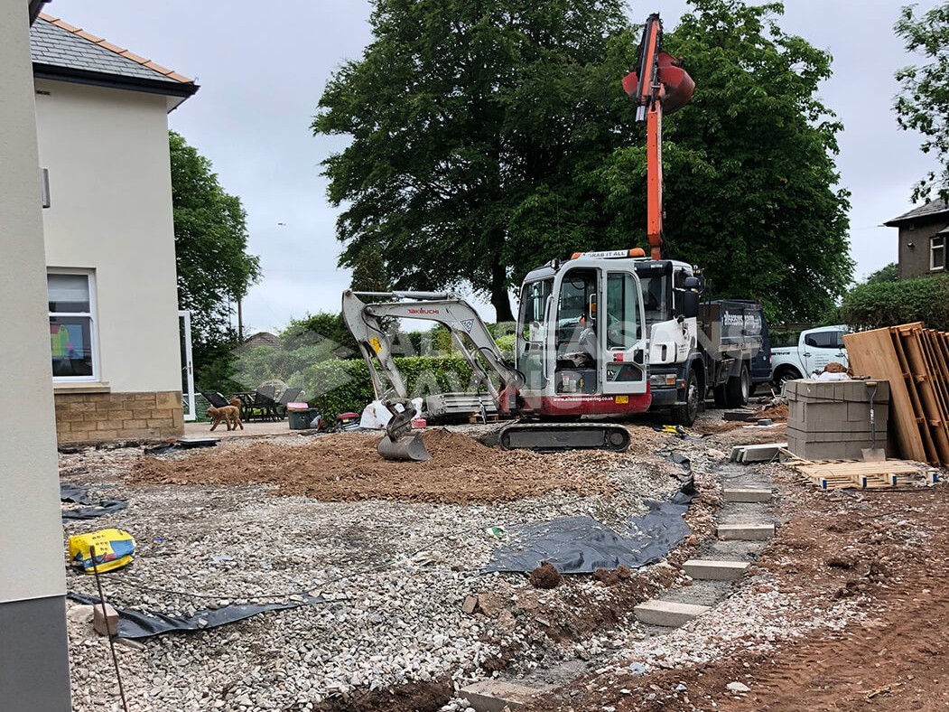 Construction of Block Paving Indian Sandstone in Preston, Lancashire