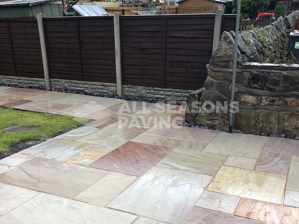 bradstone indian sandstone patio in chorley, near preston
