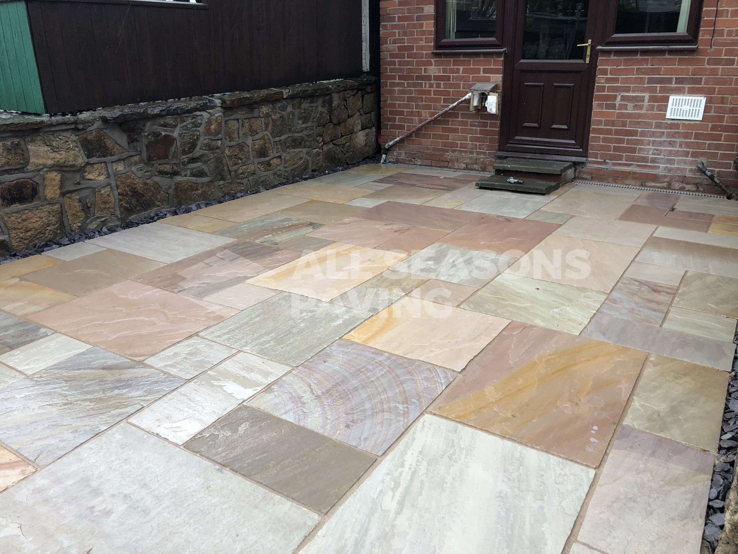indian sandstone patio in chorley, near preston