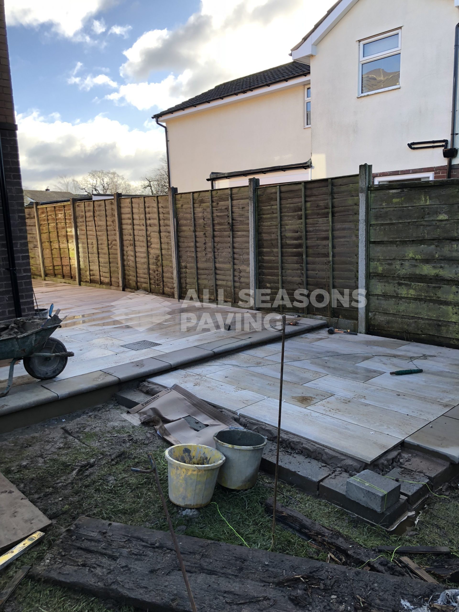 completing porcelain teak wood effect in leyland near preston