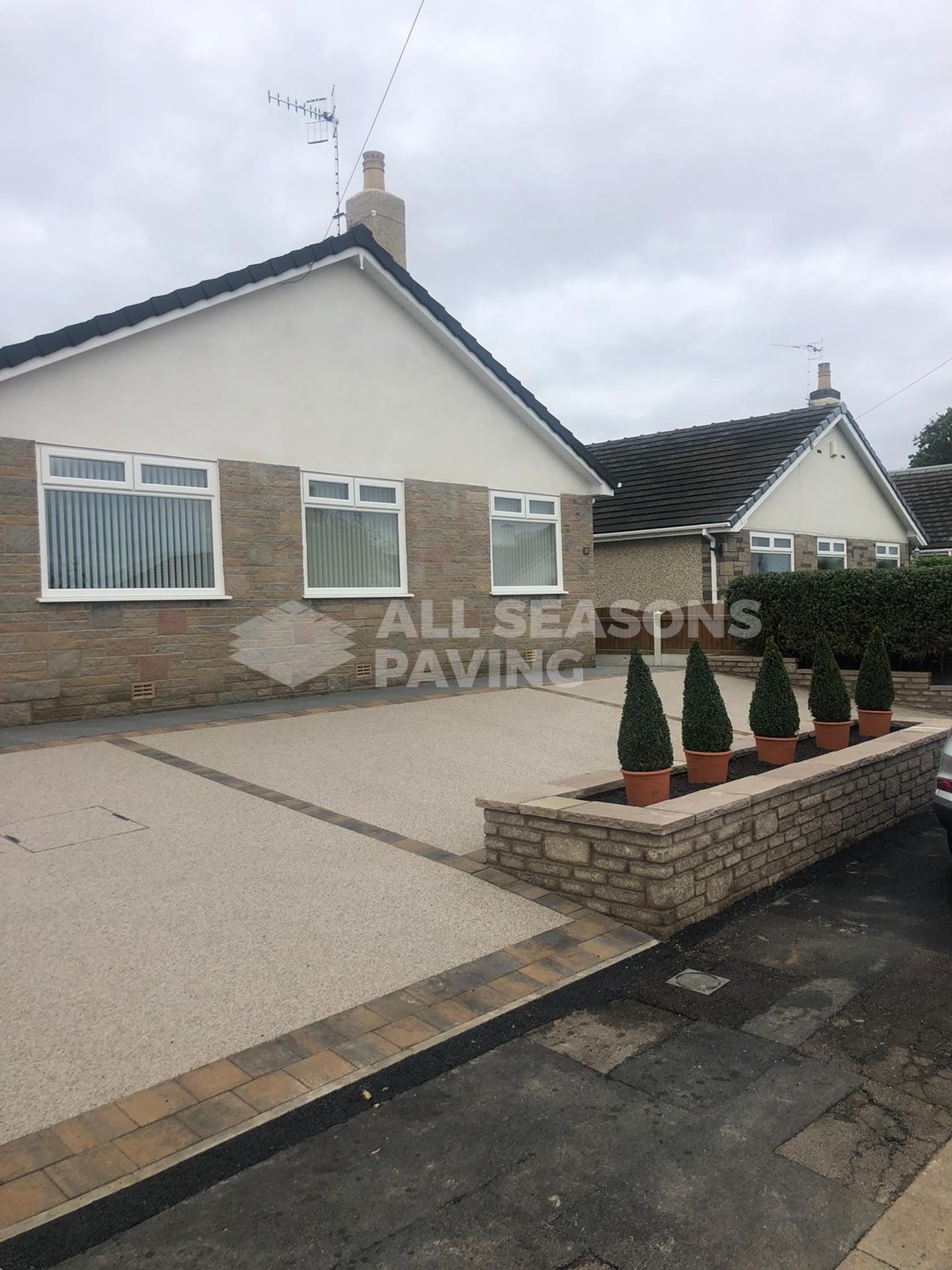 House and Resin Bound Driveway pearl quartz in Preston, Lancashire