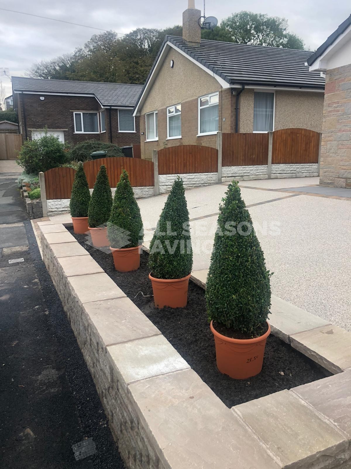 Plant view of Resin Bound Driveway pearl quartz in Preston, Lancashire