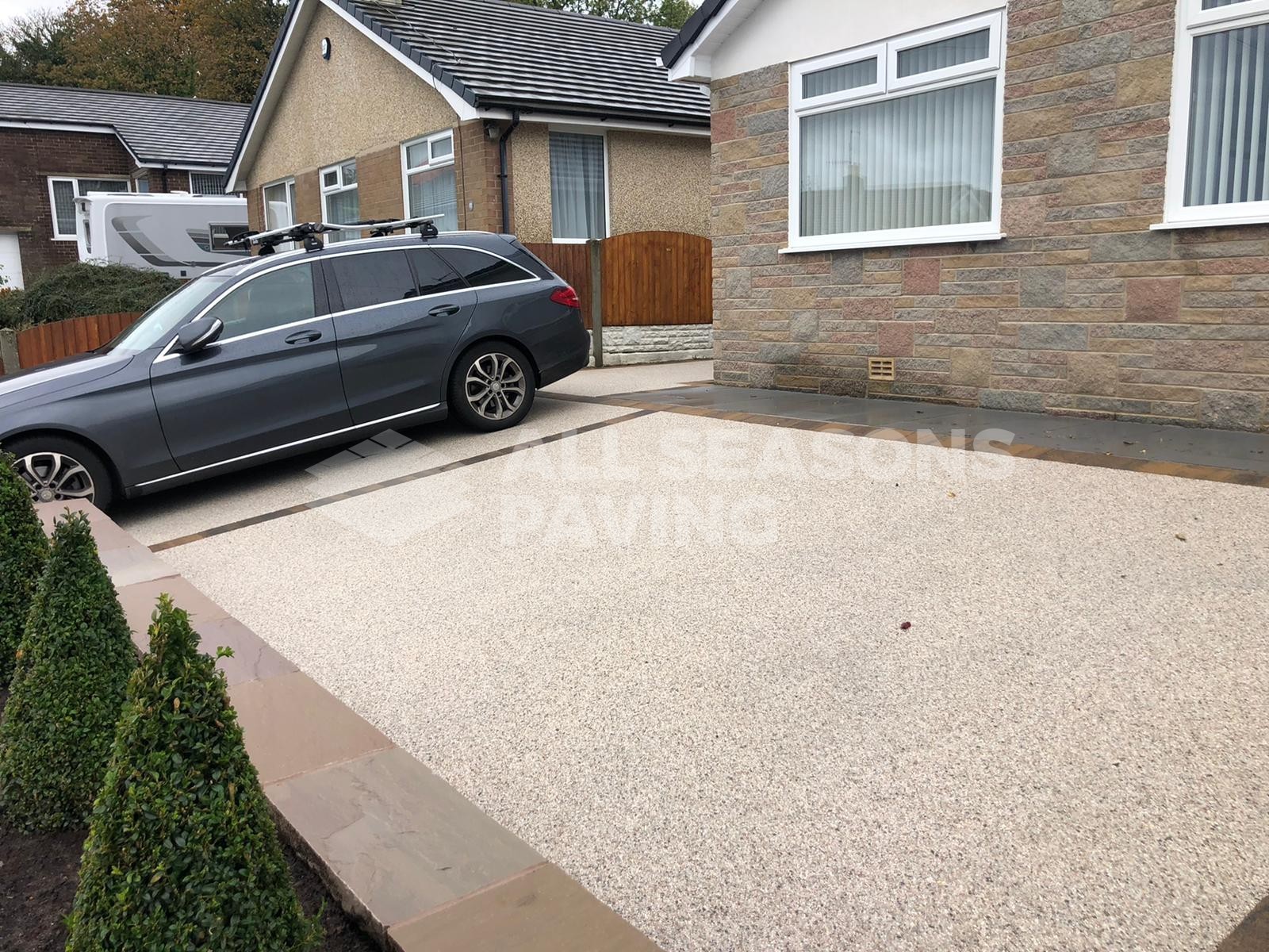 Another view of car on Resin Bound Driveway in Preston, Lancashire