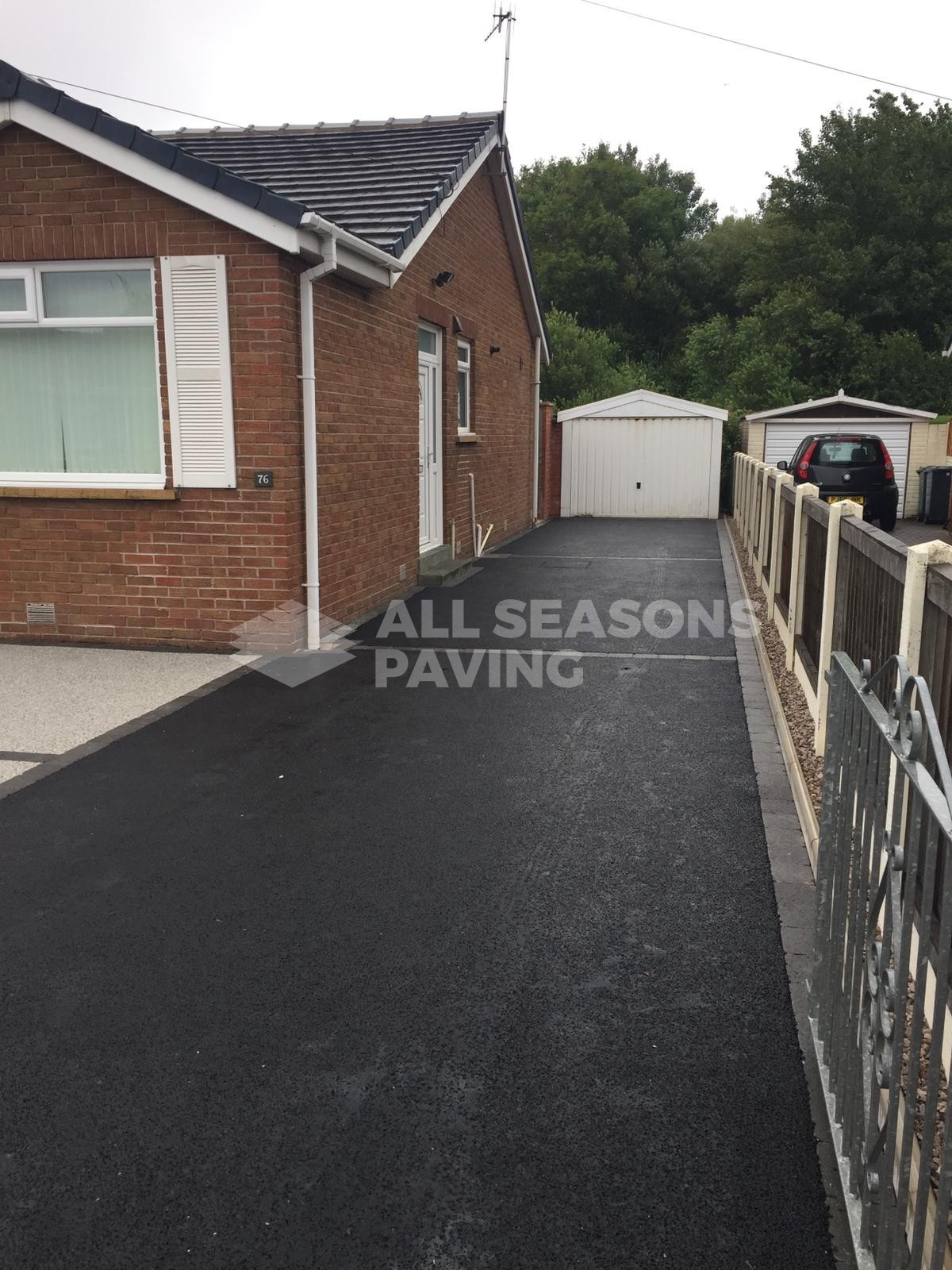 Silver Quartz Resin Driveway, view of tarmac, Preston, Lancashire