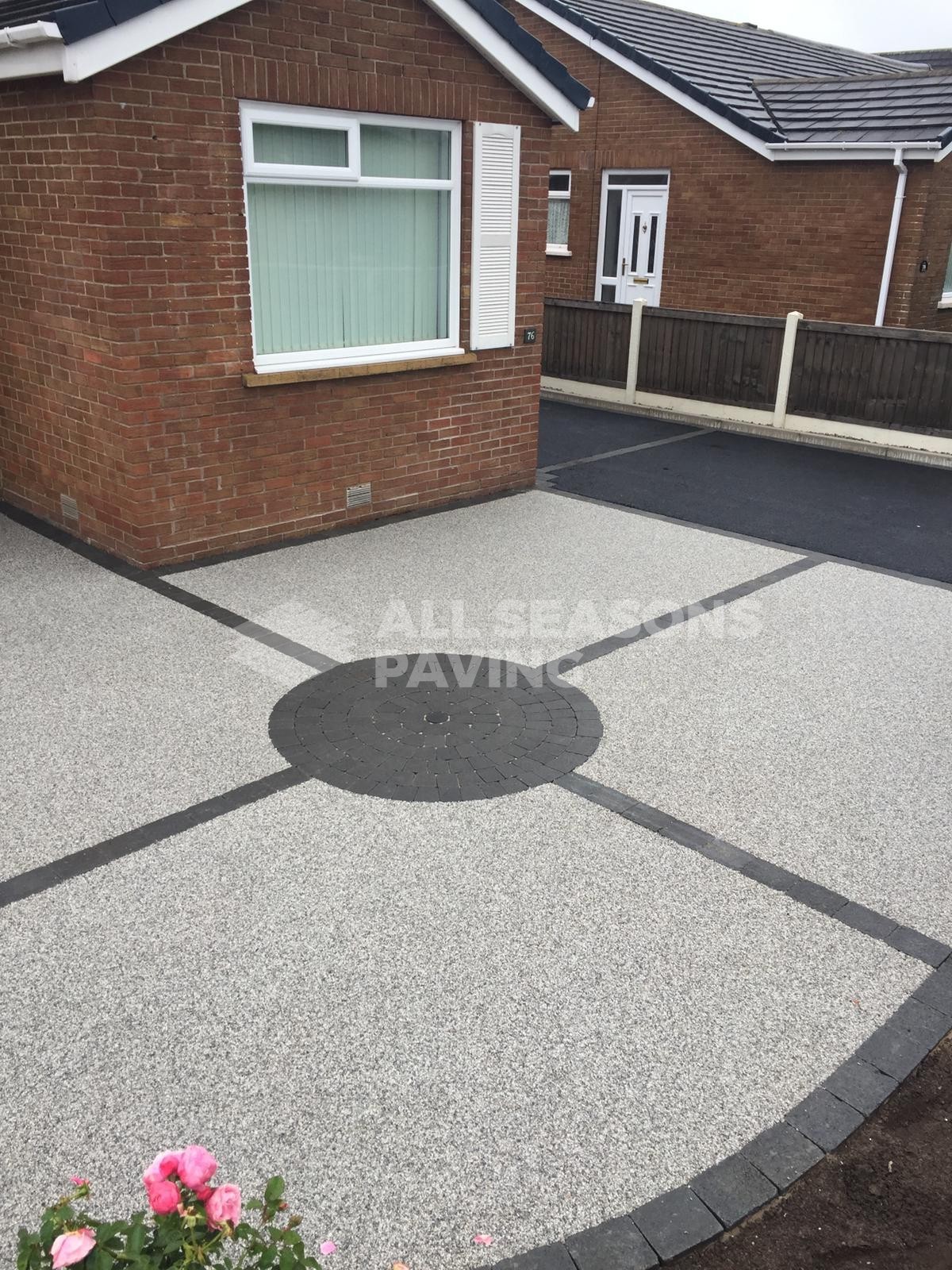 View of the Silver Quartz used on Resin Driveway, Preston, Lancashire