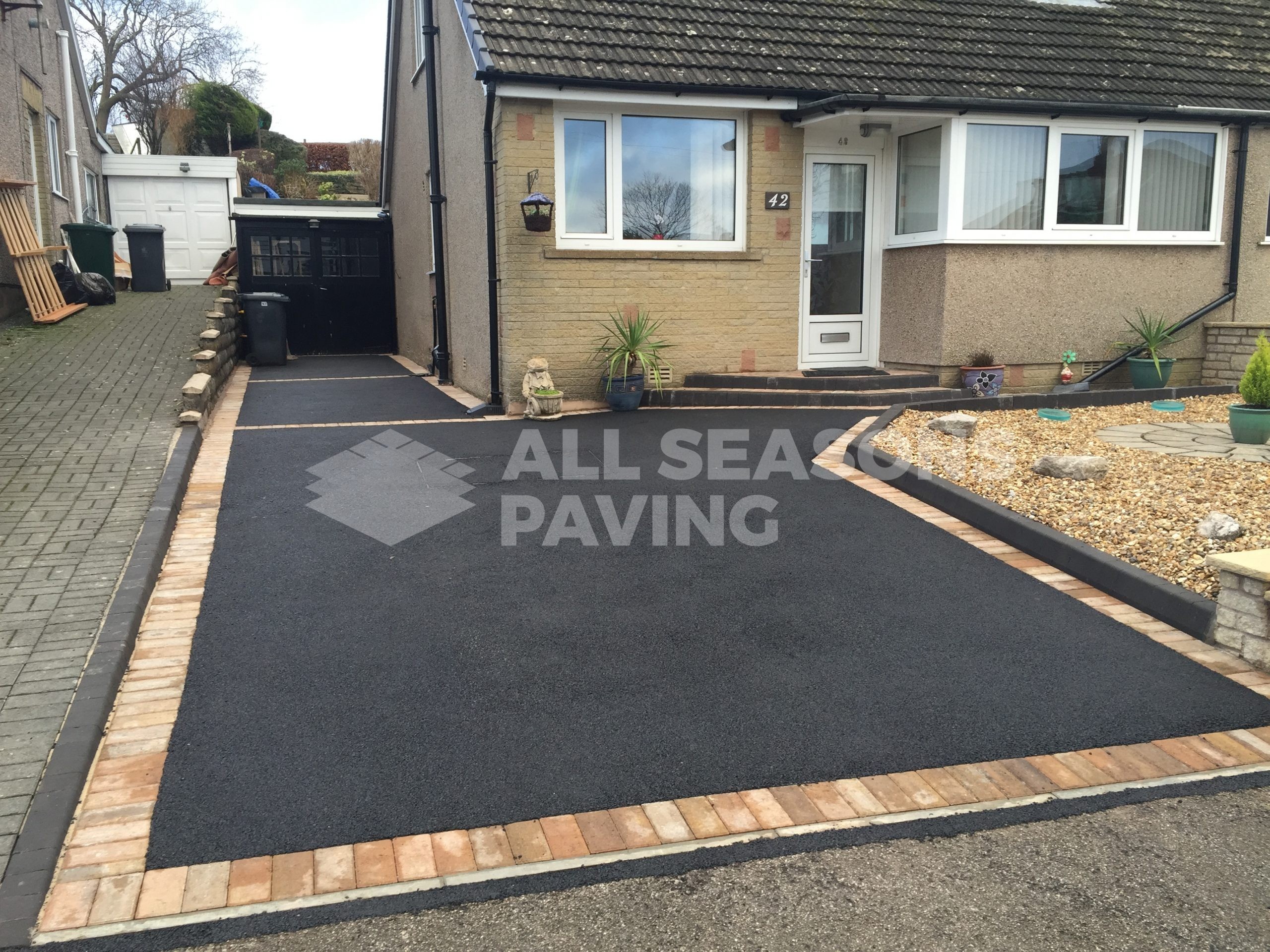 Tarmac Driveway Preston Framed in Block Paving
