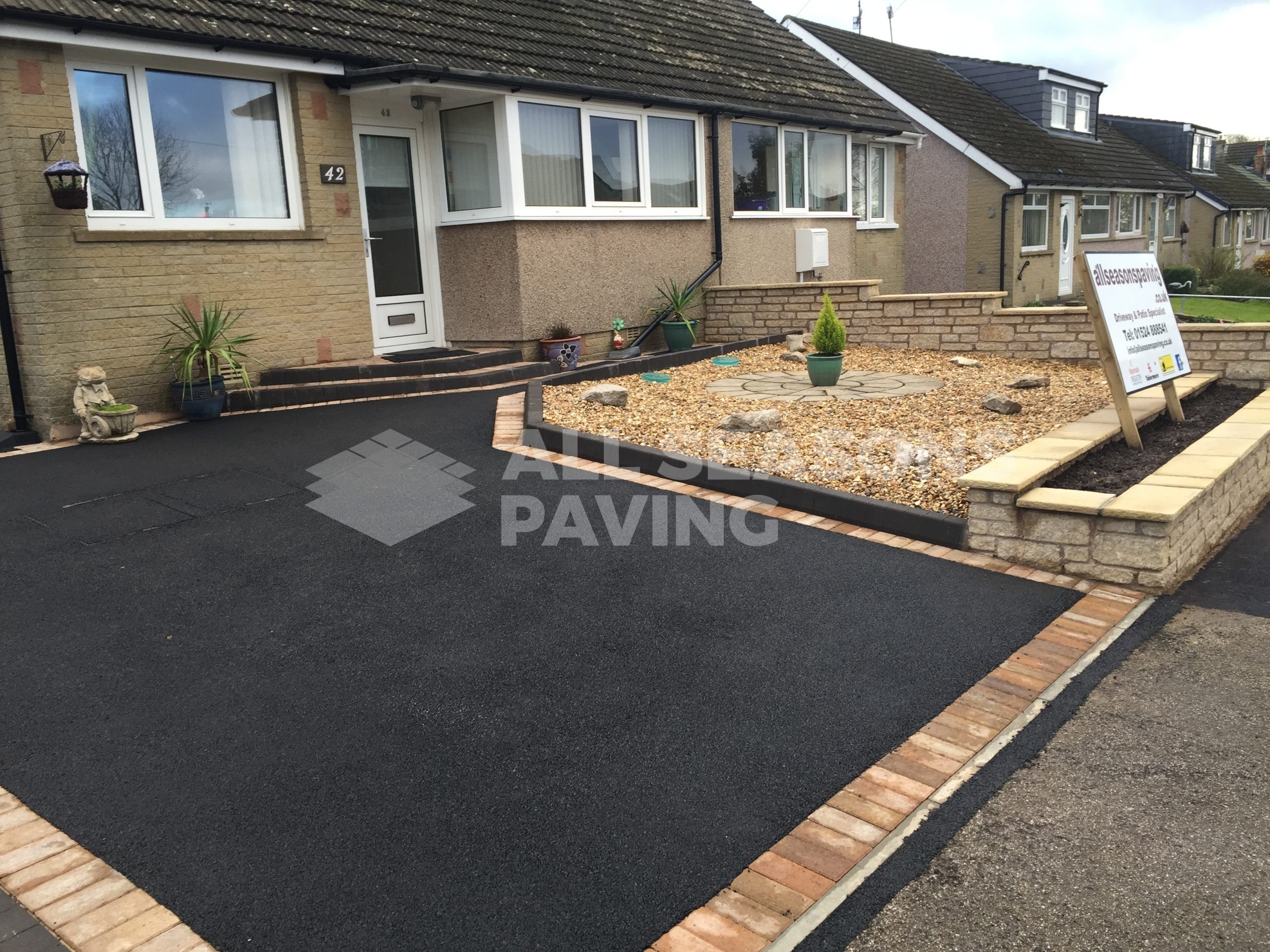 Tarmac Driveway Preston Framed in Block Paving