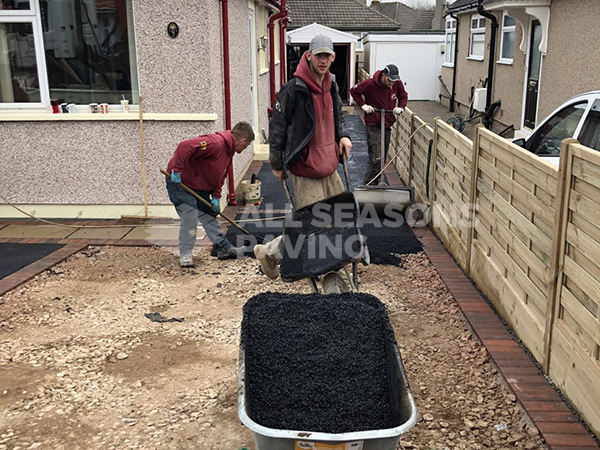 Laying Tarmac for Driveway with Indian Sandstone in Preston, Lancashire