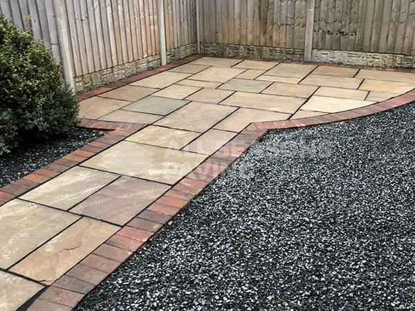 Indian Sandstone view of Tarmac Driveway in Preston, Lancashire