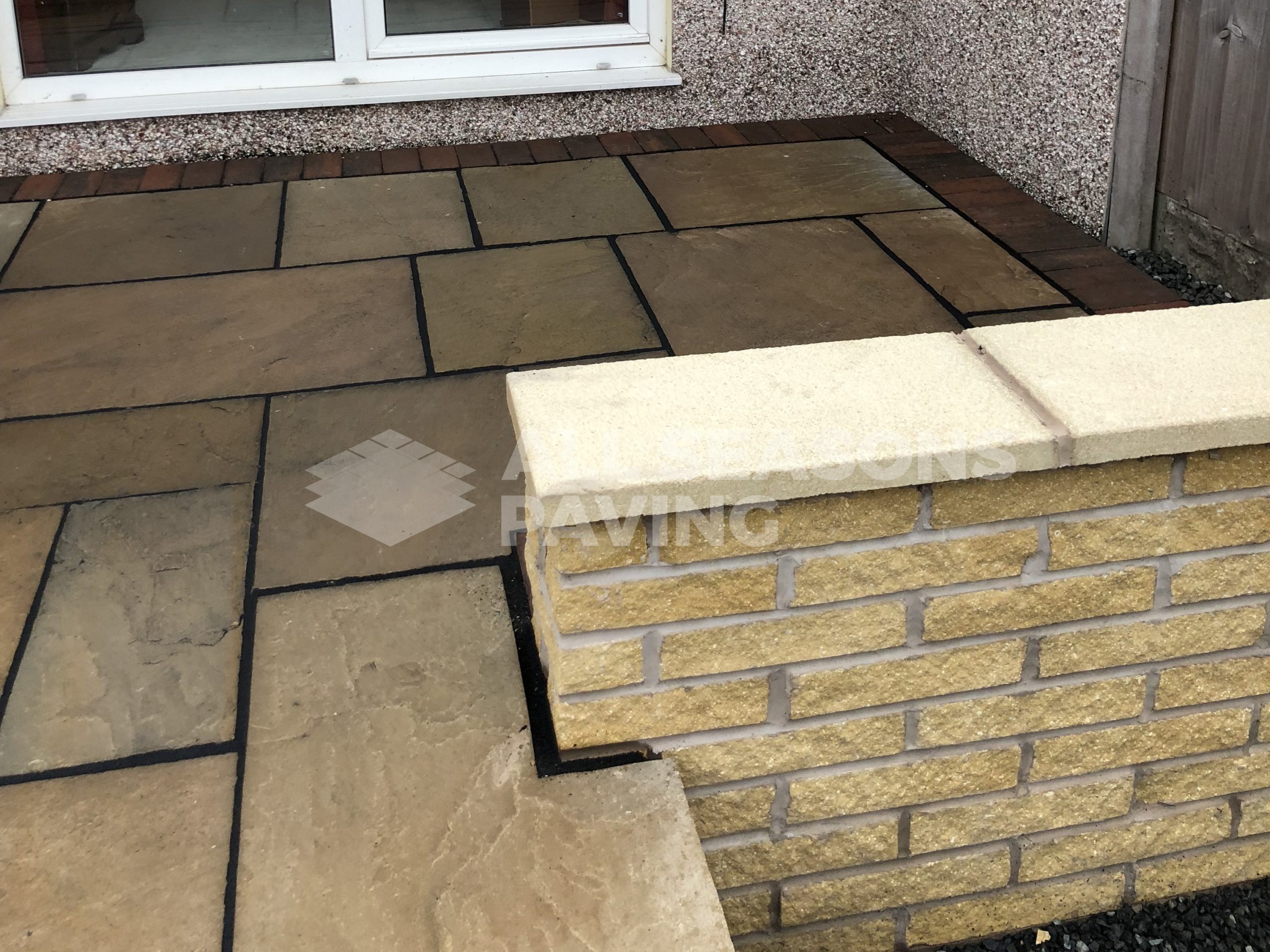 Indian Sandstone Tarmac Driveway Side Close-Up in Preston, Lancashire