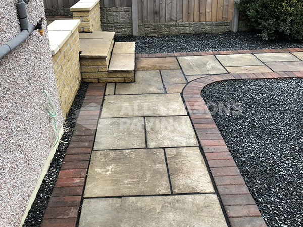Indian Sandstone view of Tarmac Driveway job done in Preston, Lancashire