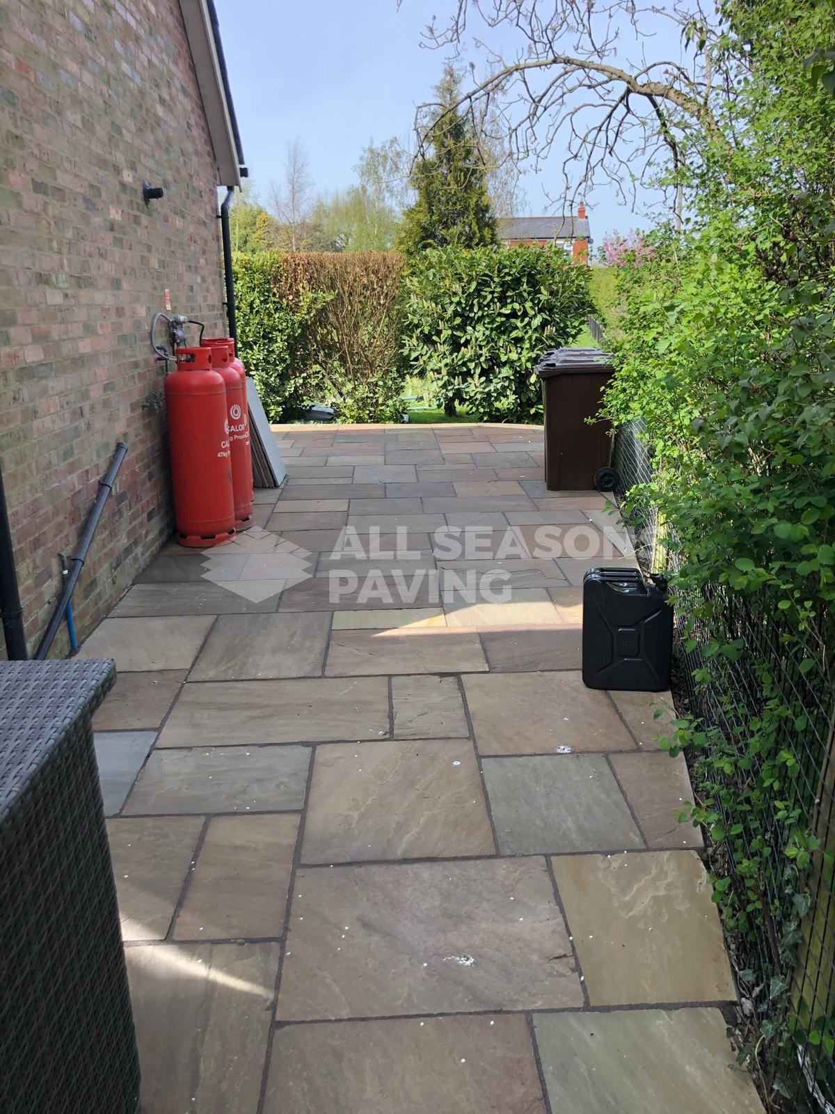 indian stone side of house