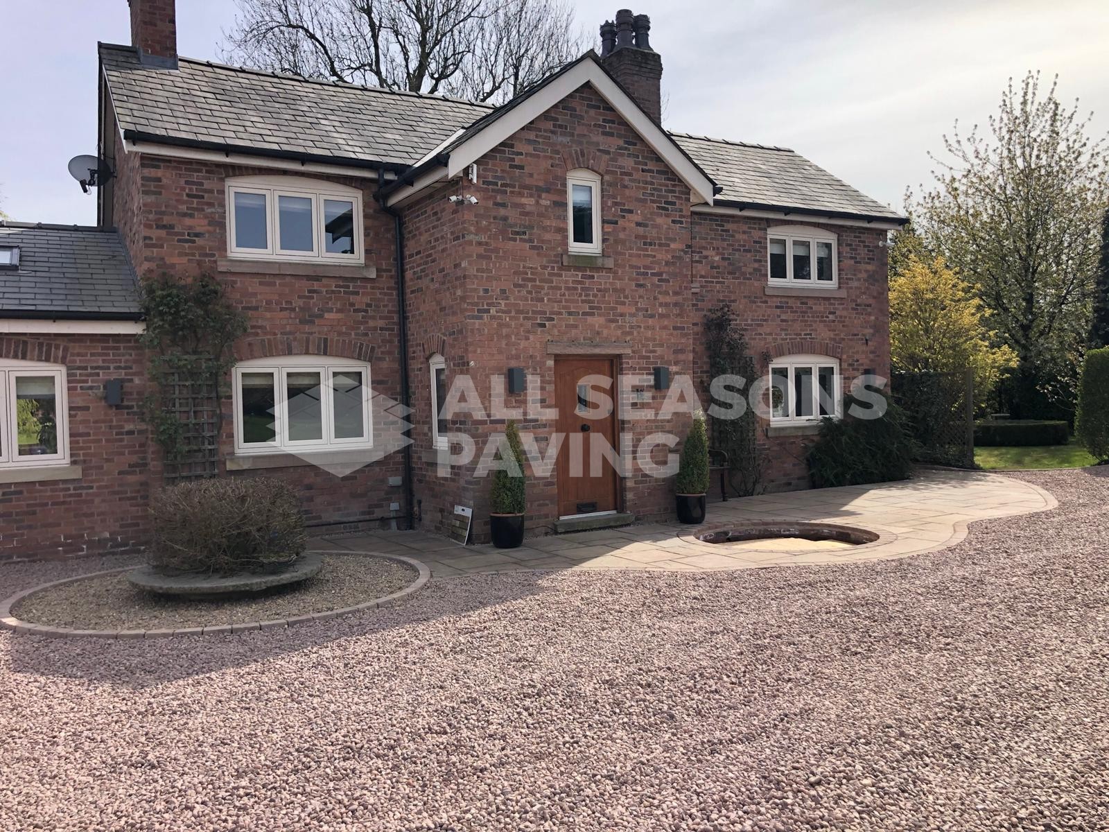 full view of driveway installation