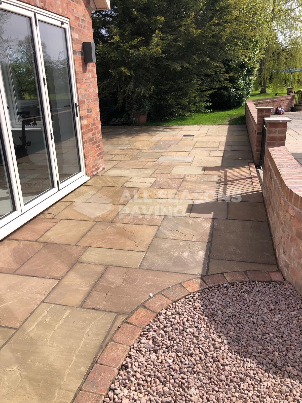 indian stone and aggregate driveway