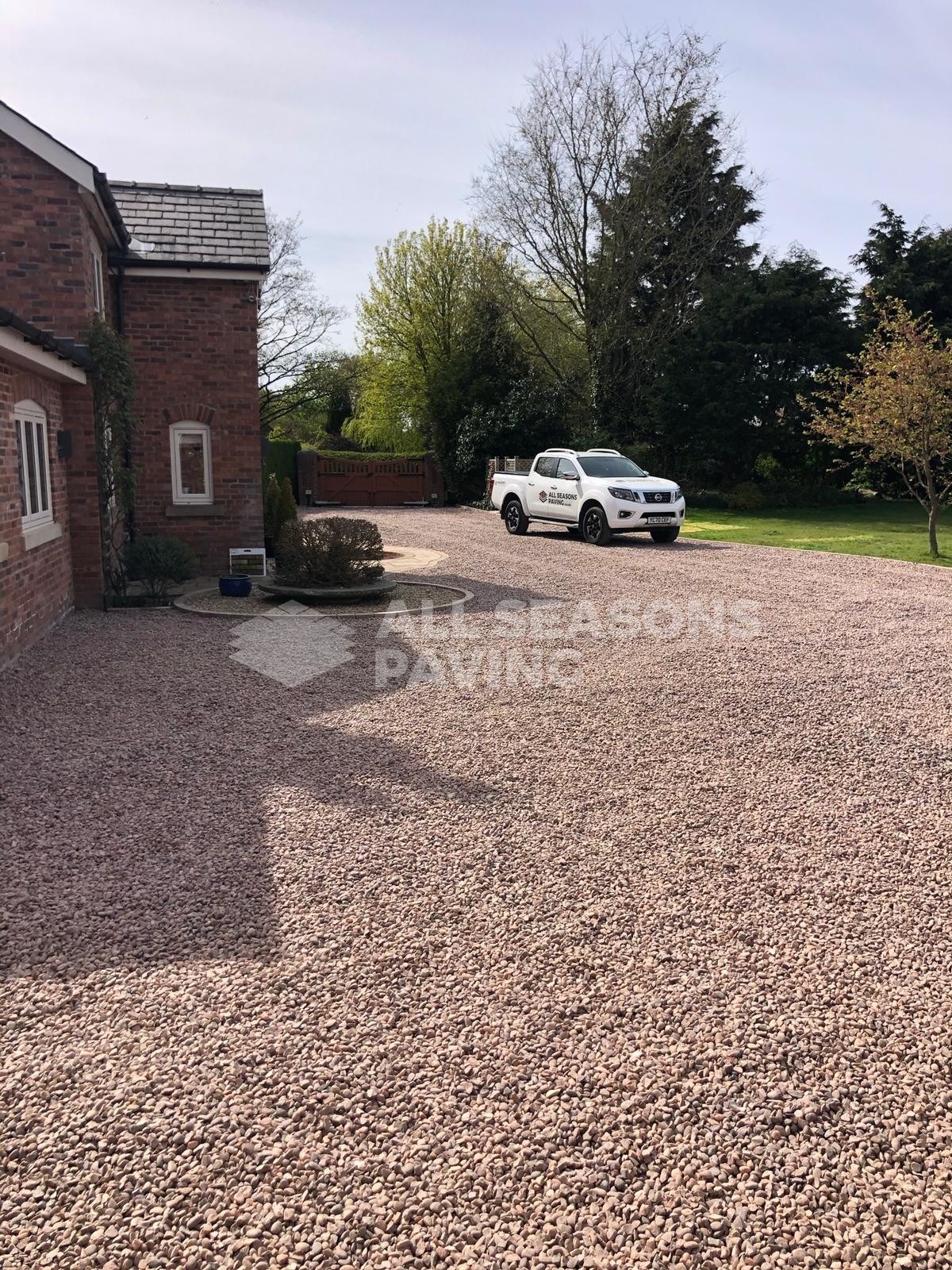 Decorative aggregate driveway in Leyland