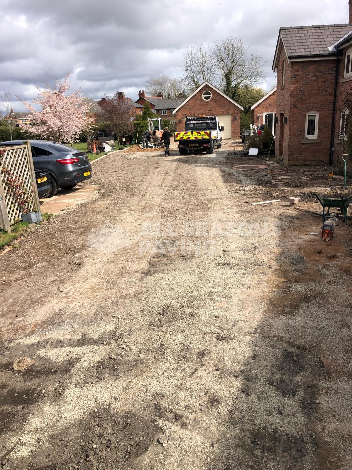 New Driveway and Kerbing preparation in Leyland