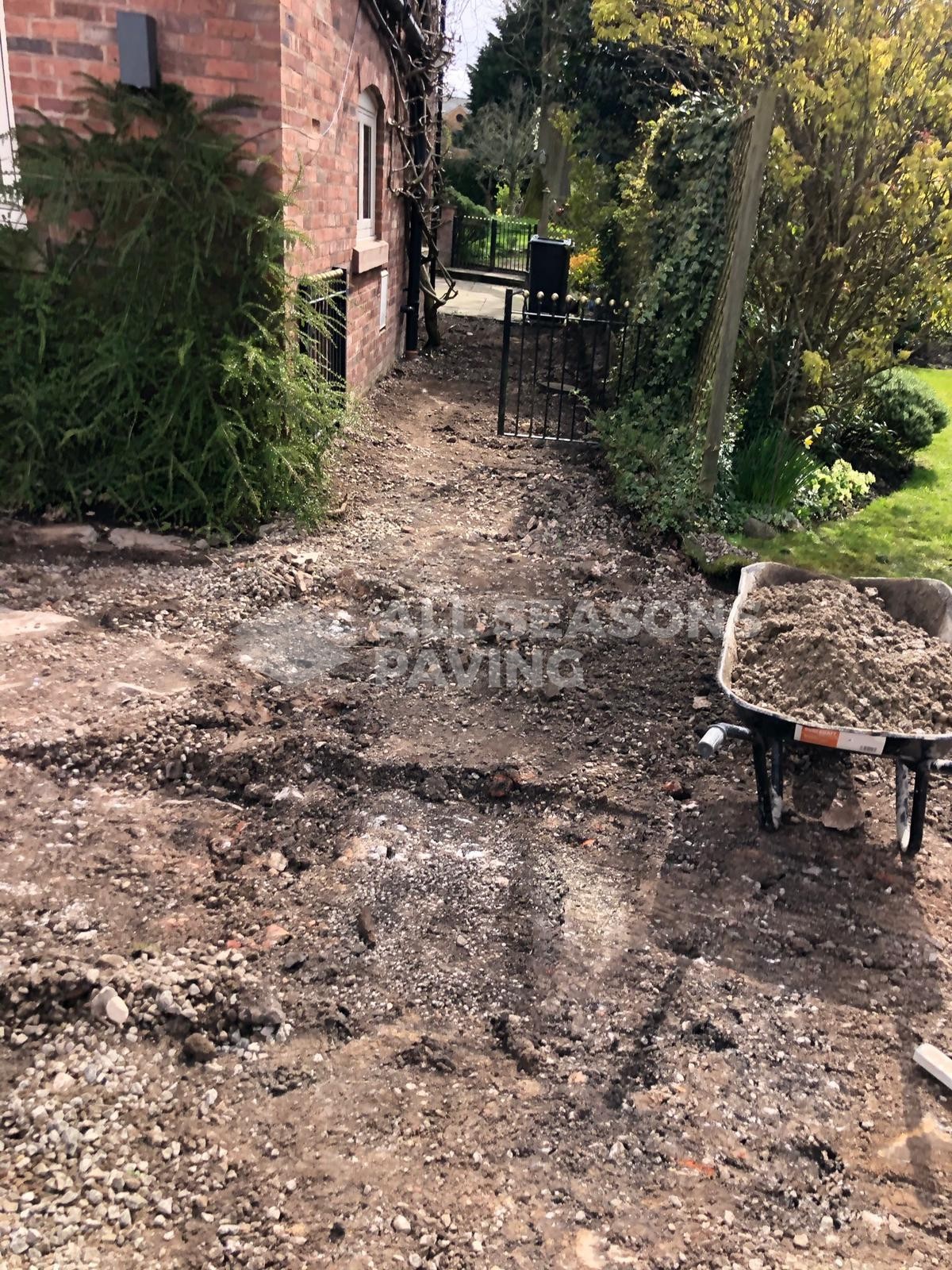 Preparing for new Driveway and Kerbing in Leyland