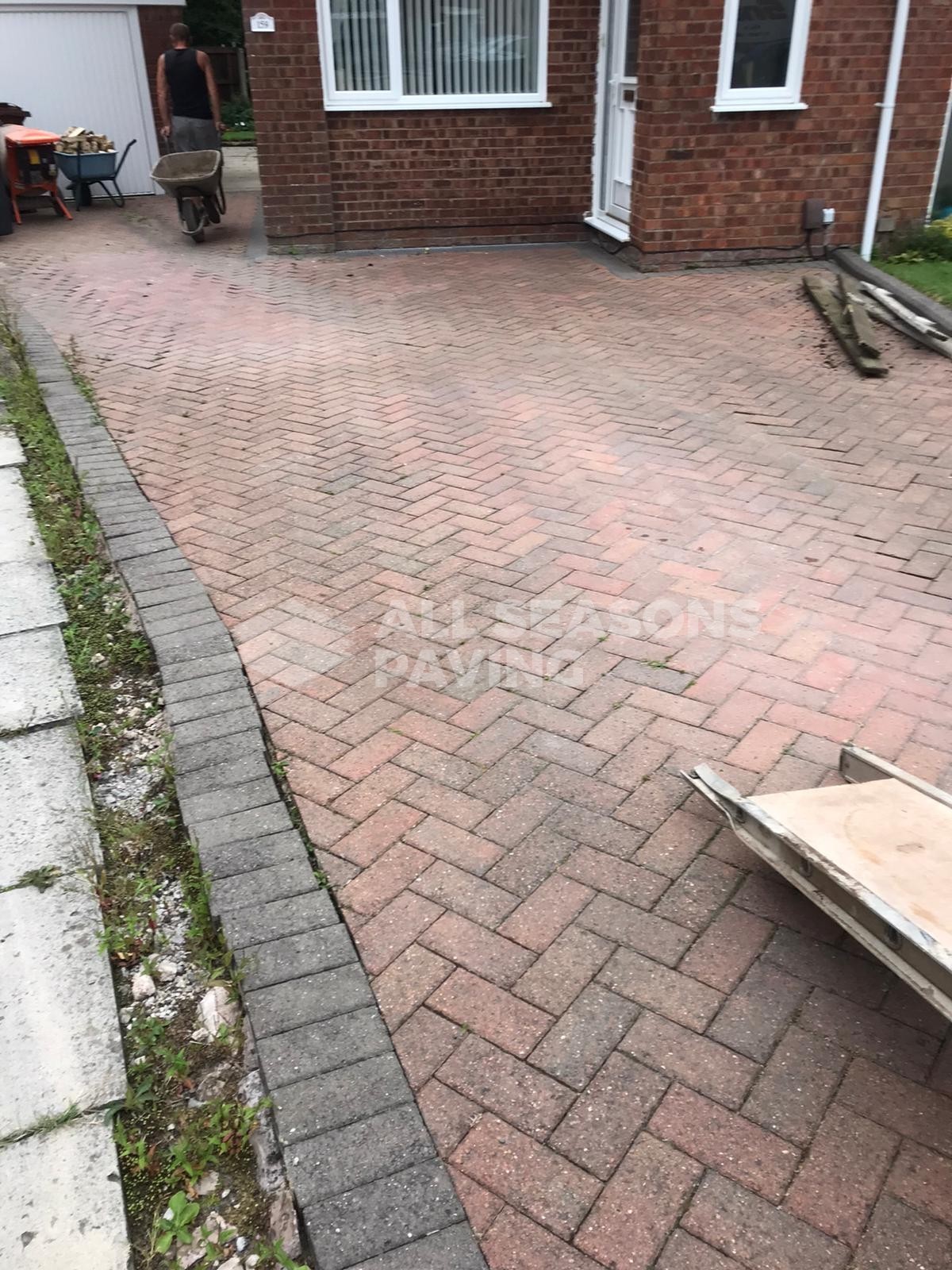 before pic of resin driveway preston