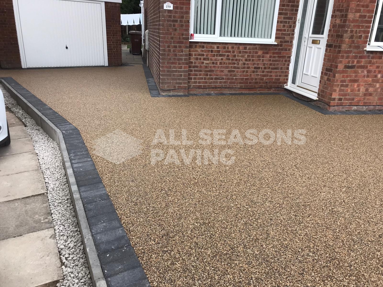 cappuccino resin driveway installed in preston