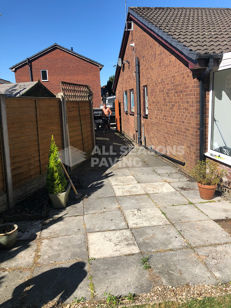 Before work of resin bound driveway, Preston, Lancashire