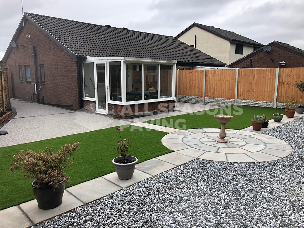 Full view of landscaping and resin bound driveway, Preston, Lancashire
