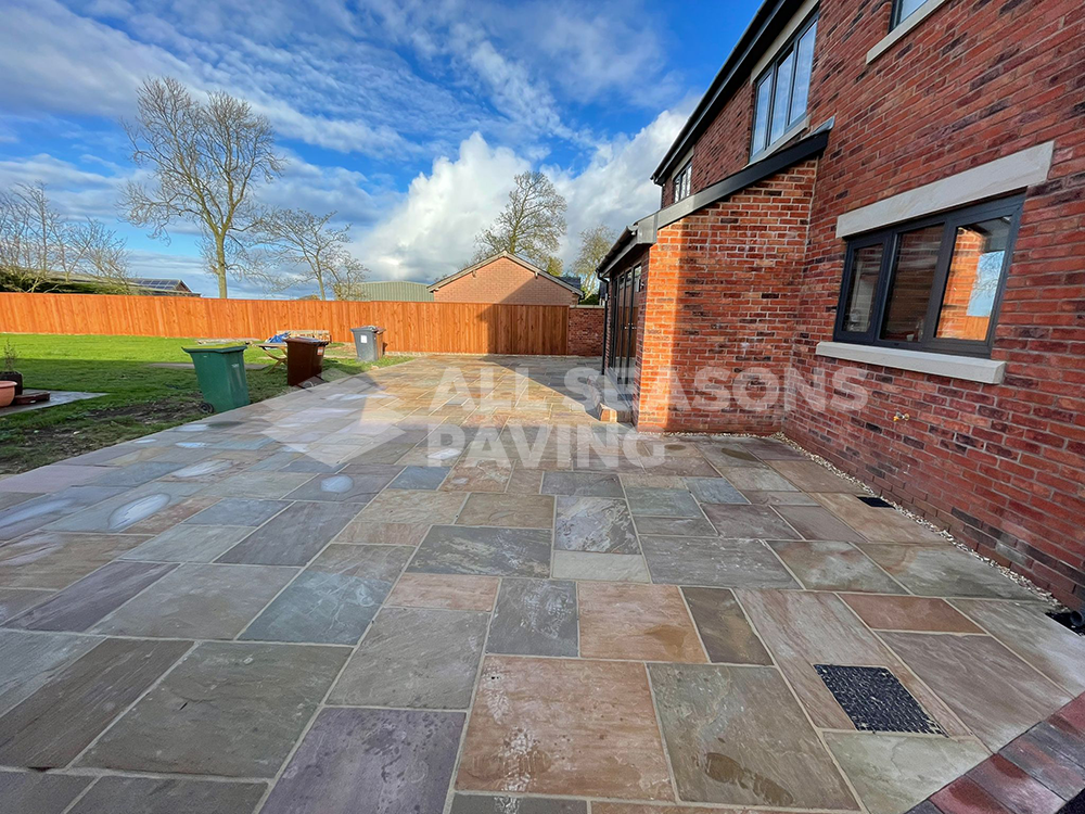 Indian stone patio in Woodplumpton