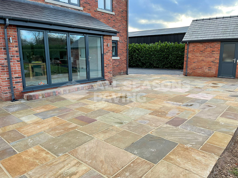 Indian stone patio installation Preston
