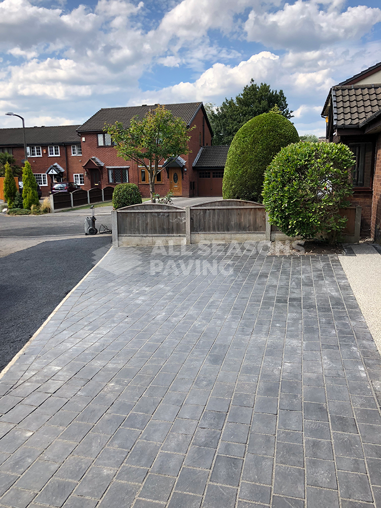 Paving and resin bound driveway together, Preston, Lancashire