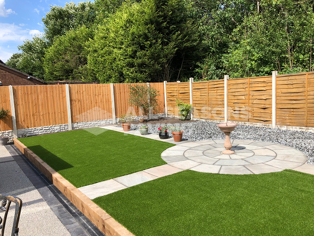 Side picture of Landscaped Garden on Resin Bound Driveway Project in Preston, Lancashire