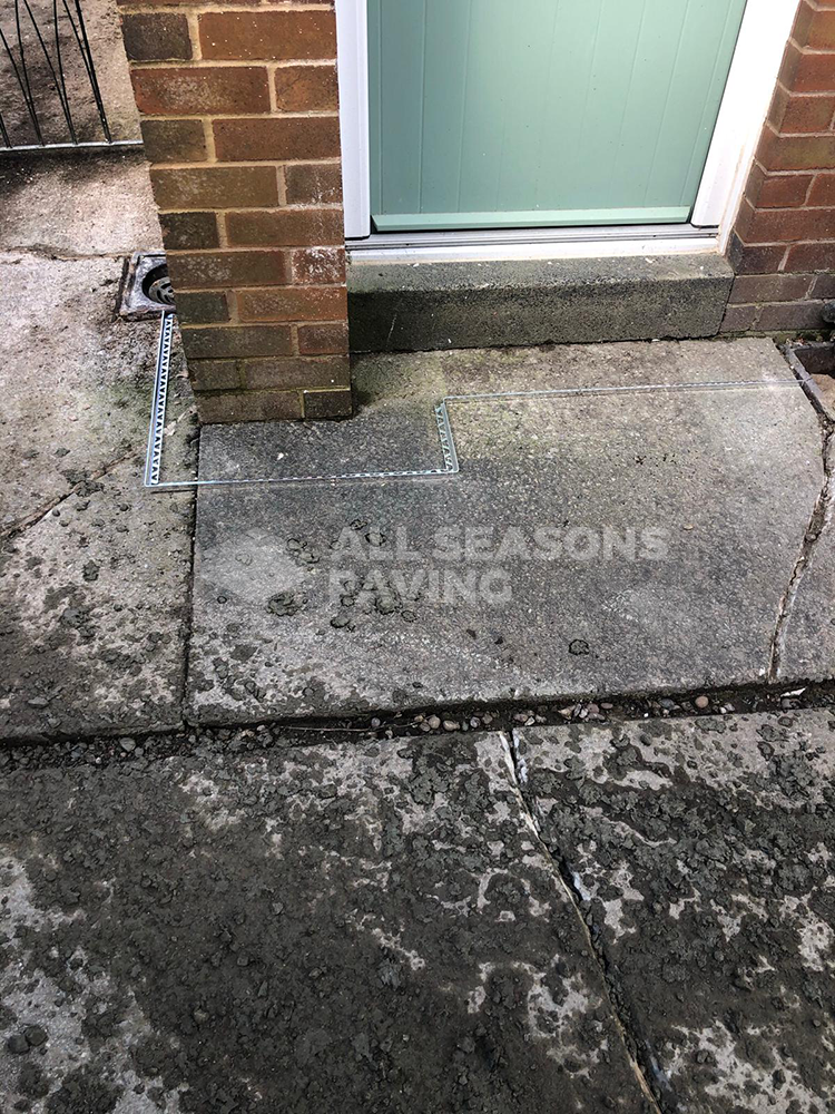 before installation resin grey driveway