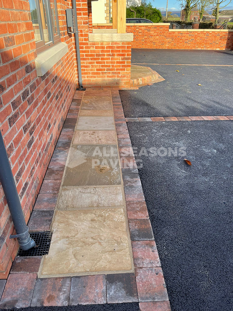 tarmac driveway and Indian stone detailing in Woodplumpton Preston
