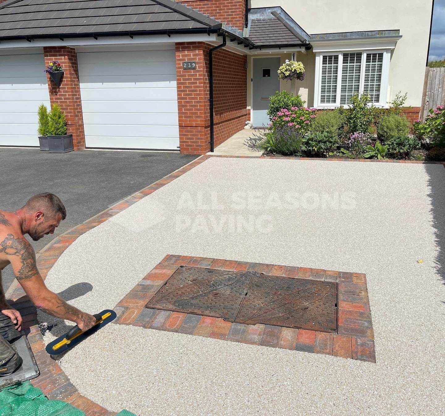 Resin driveway grimsargh lancashire, colour is siberia