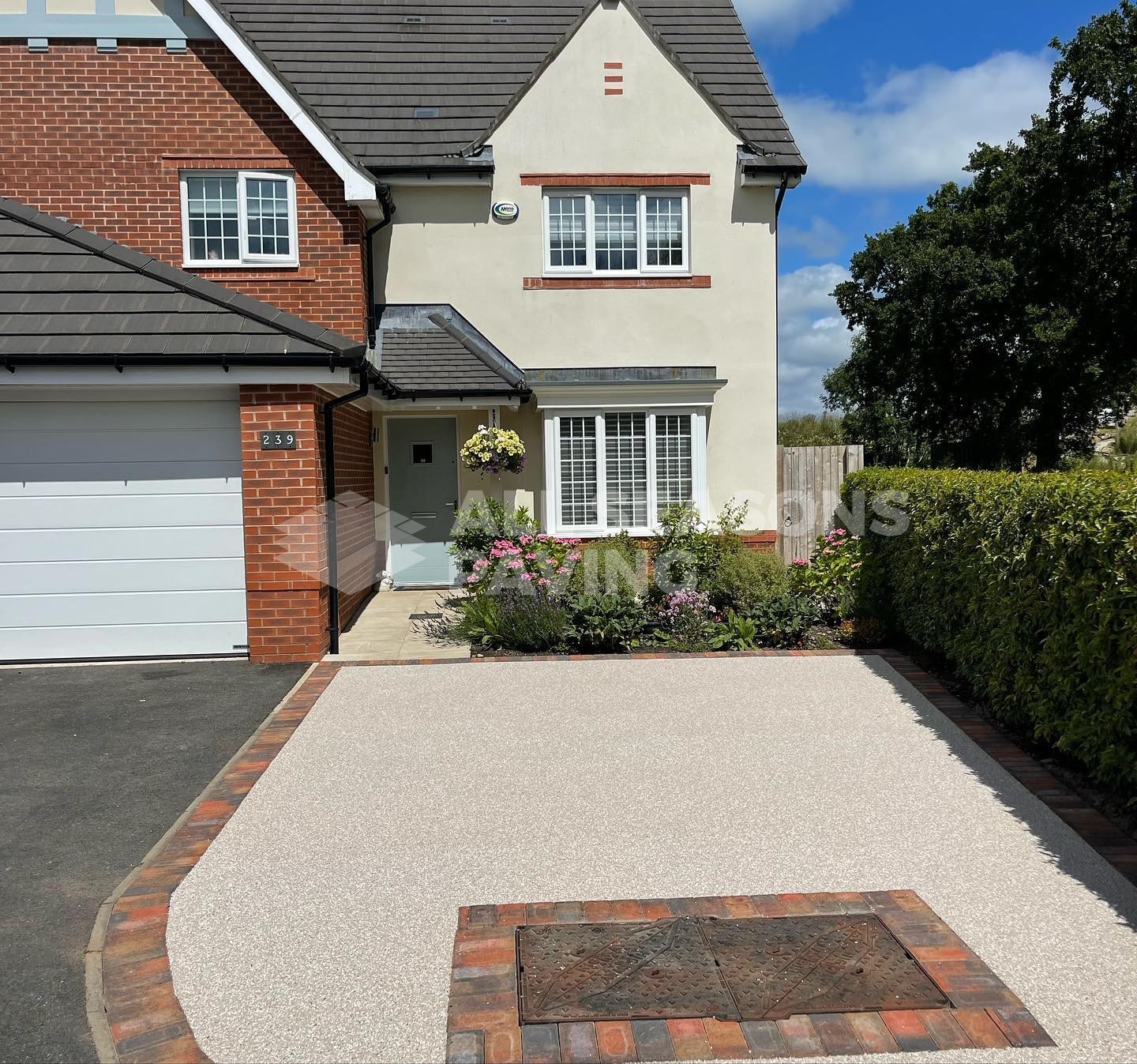 Resin driveway grimsargh lancashire, siberia, edge in heather blocks