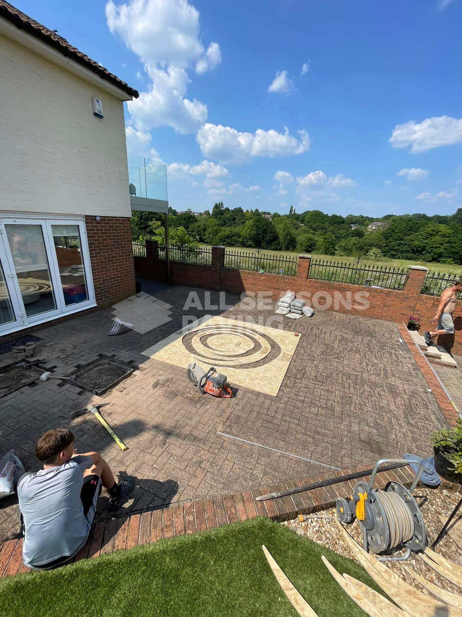 patio set to be installed